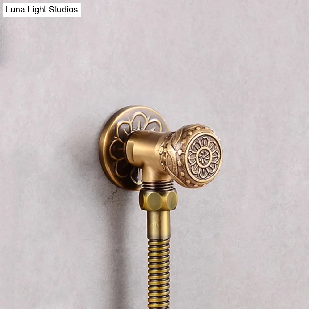 Hand Held Bidet Sprayer Douche Toilet Kit Antique Bronze Shattaf Shower Head Copper Valve Set Jet Bidet Faucets Set