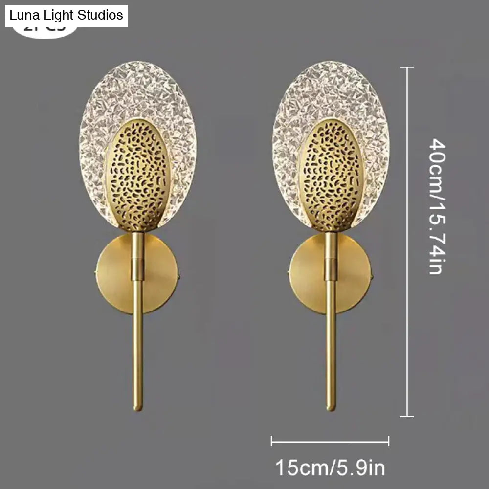 Havva - Led Wall Lamp Indoor Lighting For Home Bedroom Bedside Living Room Lights 2 Pcs / Natural