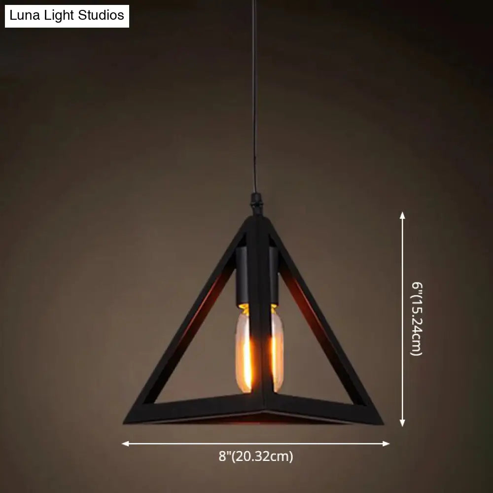 Industrial Retro 1-Light Pendant With Metal Cage For Bar - Hang In Style!