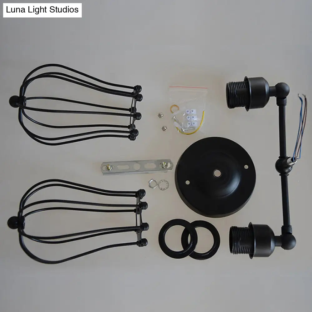 Industrial Style Vintage Double Vanity Wall Mounted Lamp For Bedroom Bathroom