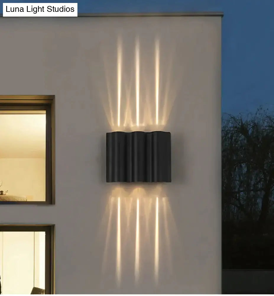 Ip65 Waterproof Led Outdoor Lighting Alumunim Wall Lamp Garden Villa Porch Sconce Lightings Black