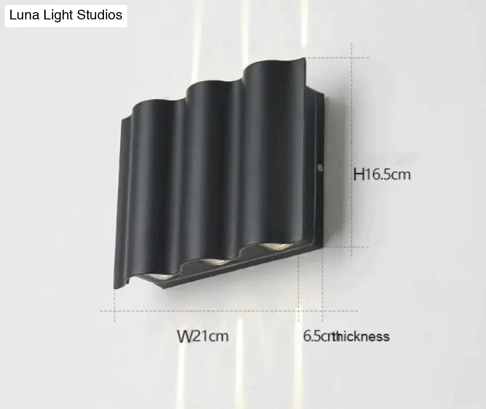 Ip65 Waterproof Led Outdoor Lighting Alumunim Wall Lamp Garden Villa Porch Sconce Lightings Black