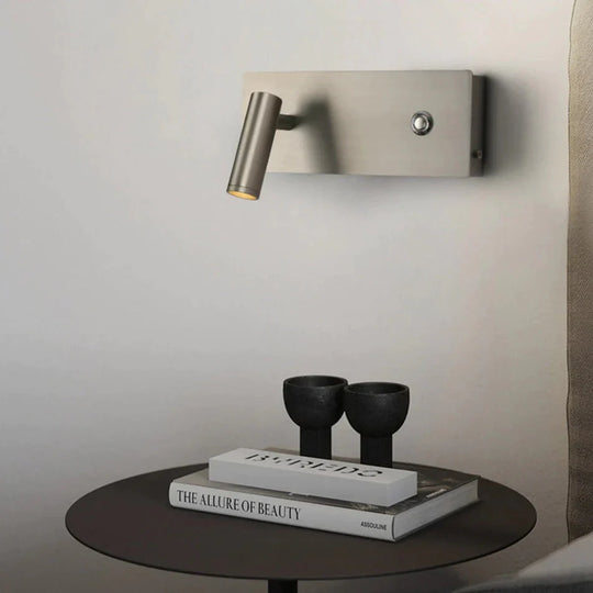 Kane | Applique murale de lecture à DEL à intensité variable en nickel