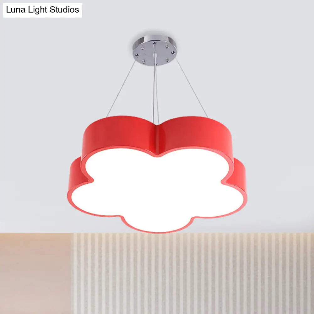 Kids Led Flower Chandelier Pendant Light Kit With Multicolor Acrylic Shade