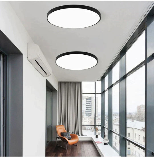 Lauren- Led Ceiling Light Acryl Alloy Modern Lamp Living Room Lighting Round & Square 3Cm Super