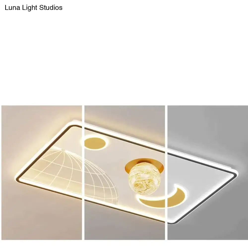 LED Ceiling Lamp Glass Living Room Lamp Dining Room Bedroom Modern Simple Lamp Ceiling