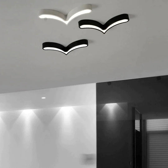 LED Moderne Acrylique Alliage Noir Blanc Mouettes DIY LED Lamp.LED Light.Ceiling Lights.LED Plafonnier.Plafonnier Pour Chambre