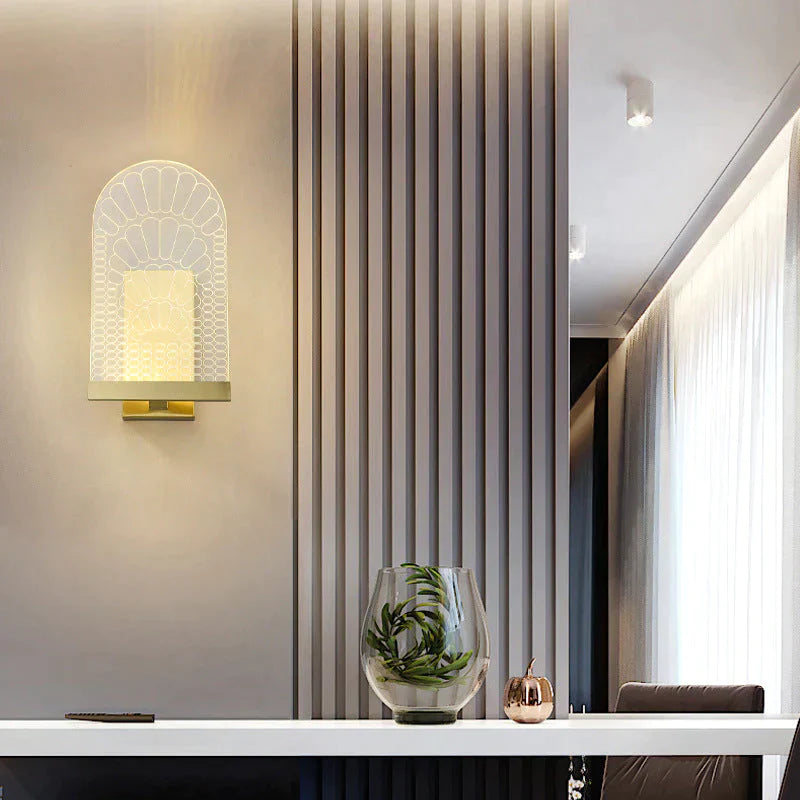 Light Luxury Post-Modern All-Copper Wall Lamp W150*H290Mm / With Led Light Source Copper Lamps