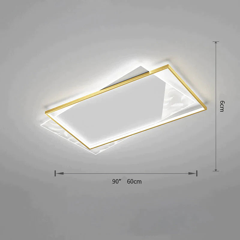 Living Room Lamp Led Light Luxury Modern Creative Feather Ceiling Rectangular Hall