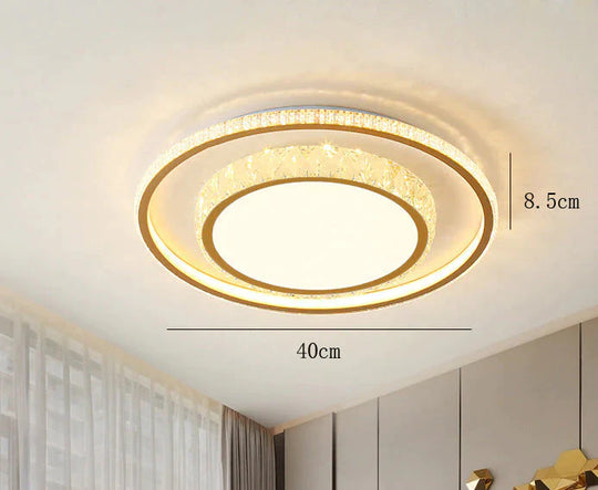 Lampe de salon Lampe de chambre à coucher en cristal de plafond à LED à atmosphère simple