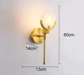 Luxury Bedside Aisle Bedroom All copper Wall Lamp Copper Wall Lamps