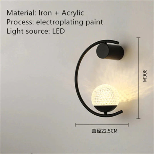 Applique de chevet LED créative de luxe