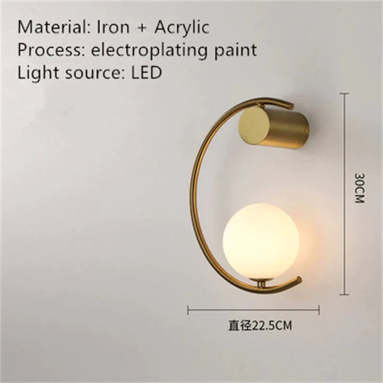 Applique de chevet LED créative de luxe