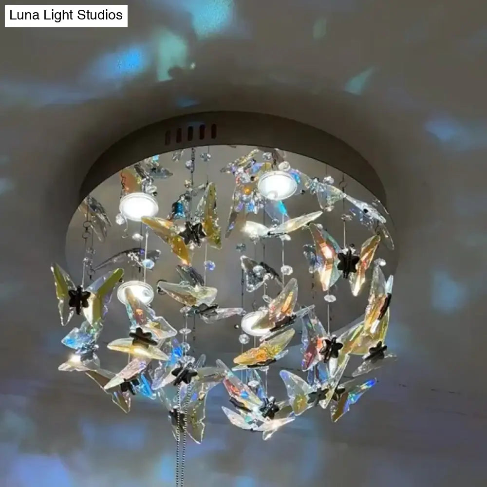 Luxury Crystal Smart LED Chandelier Brushed Steel Finish for Hotels Villas and Highend Establishments chandelier