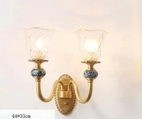 Applique murale en cuivre de luxe pour chambre à coucher de style nordique