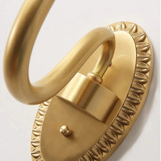 Applique murale en cuivre de luxe pour chambre à coucher de style nordique