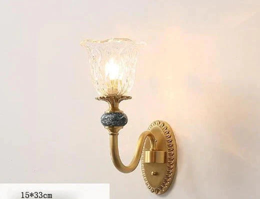 Applique murale en cuivre de luxe pour chambre à coucher de style nordique