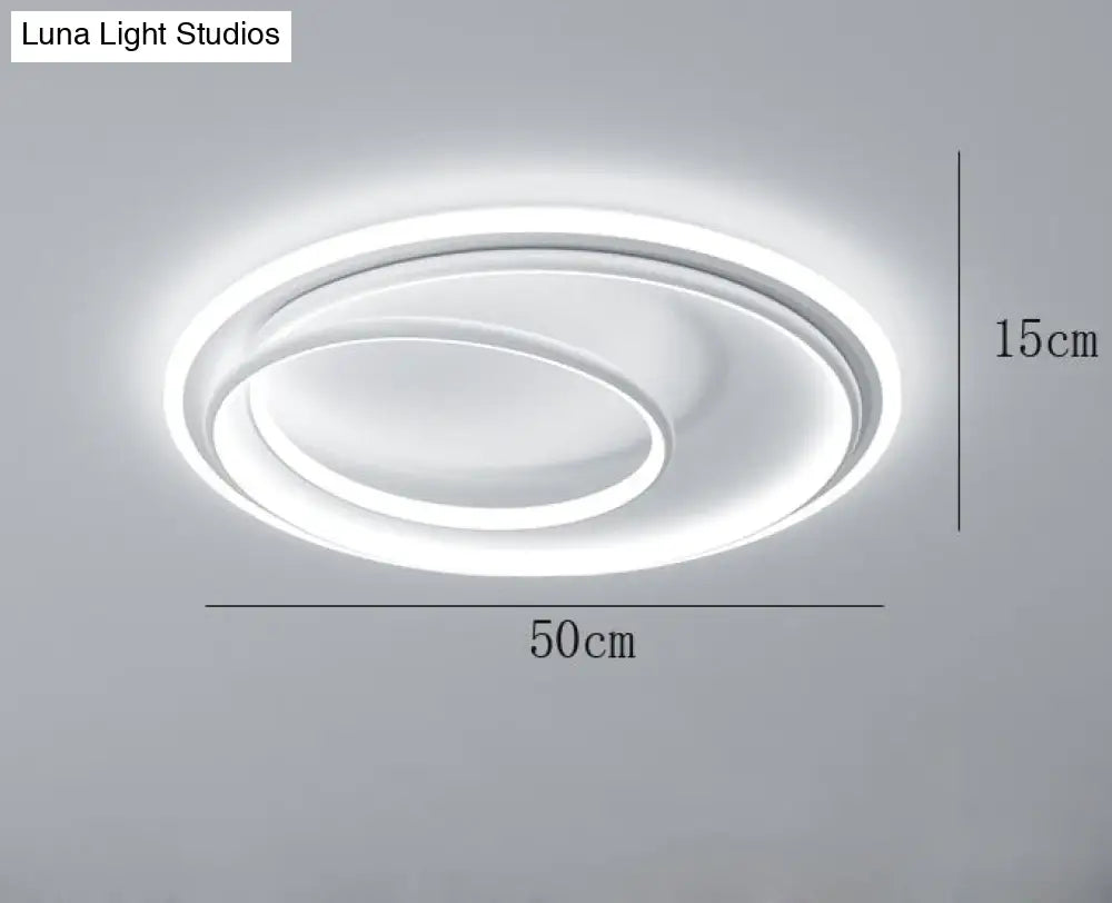 Master Bedroom Study Simple Modern Atmosphere Personalized Creative Led Room Ceiling Lamp White /