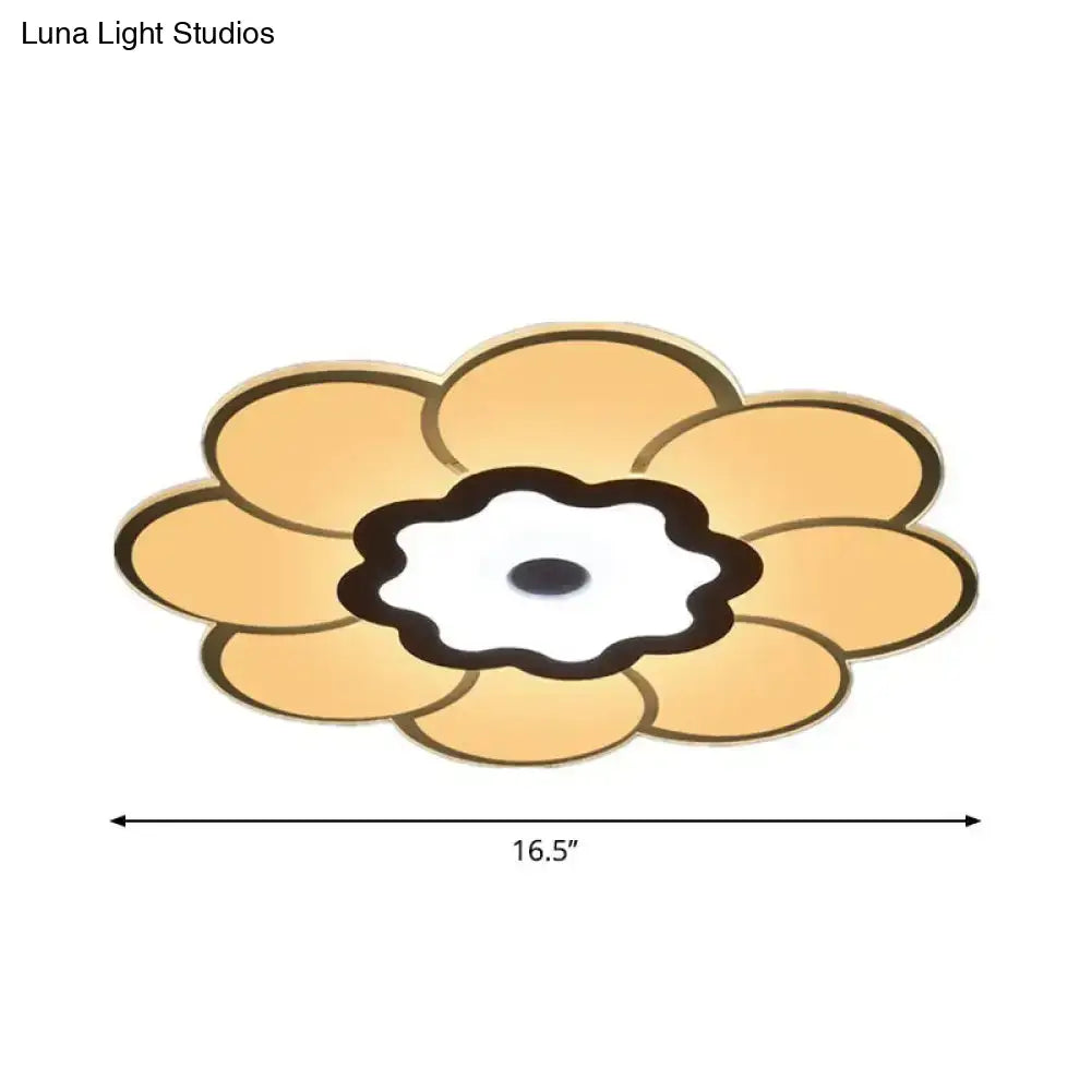 Minimalist Flush Mount Led Ceiling Lamp In White With Ultrathin Design & Acrylic Finish