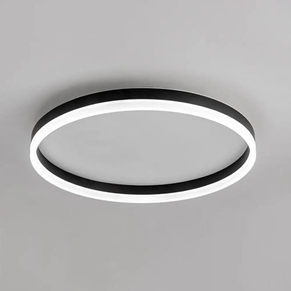 Minimalist Led Circular Flush Mount For Bedrooms With Acrylic Cover