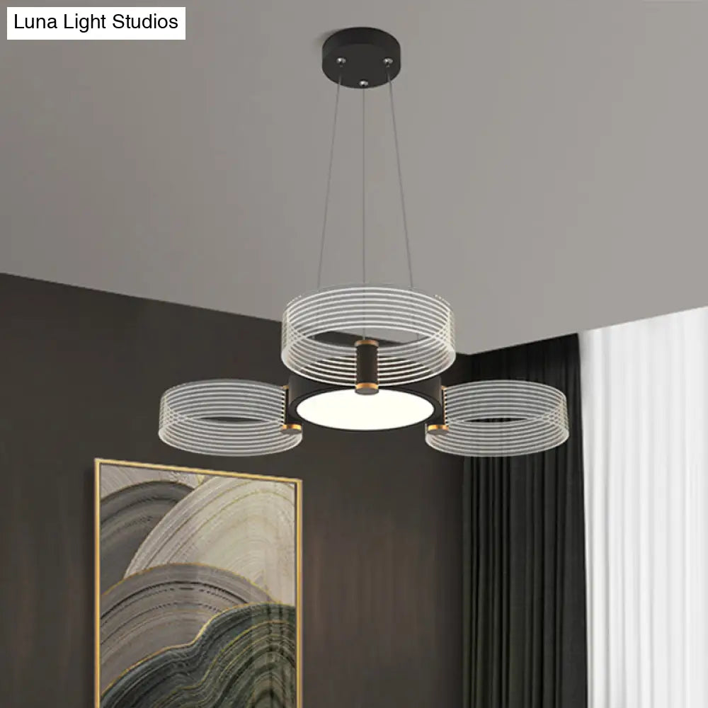 Modern Acrylic Circle Chandelier Pendant Light For Living Room