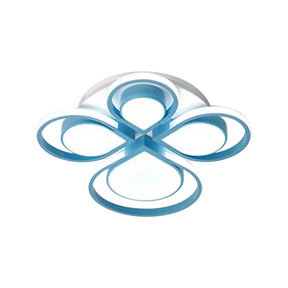 Modern Acrylic Flower Ceiling Light Fixture For Living Rooms - Flush Mount