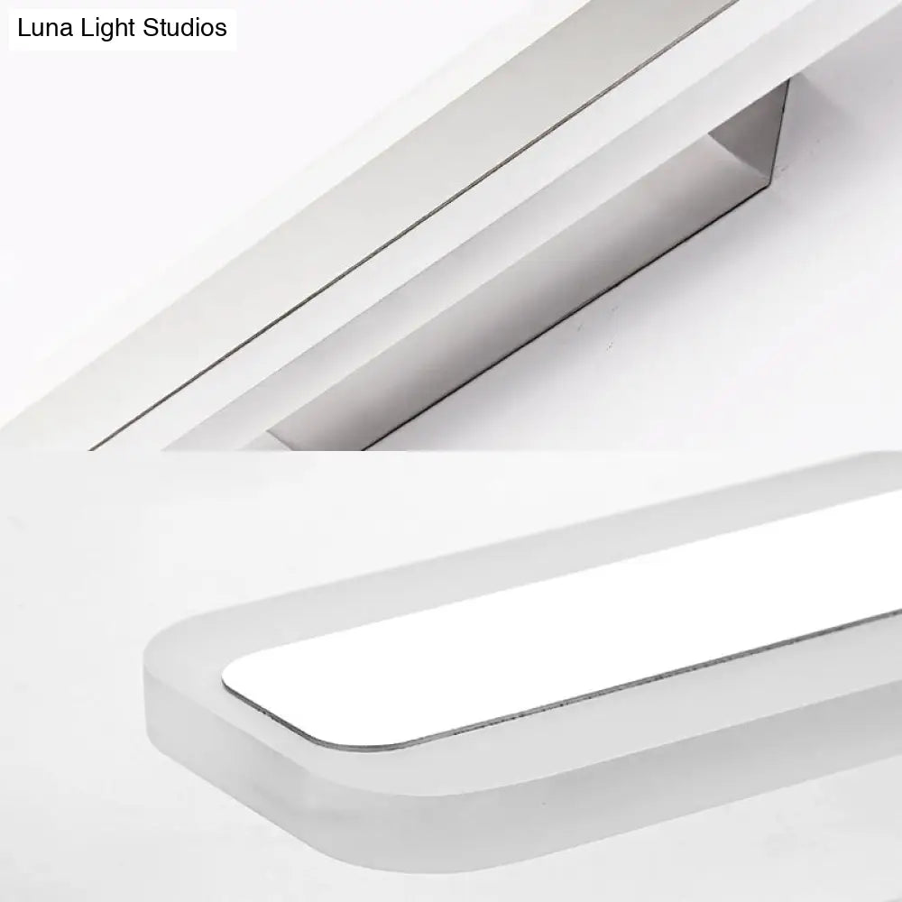 Modern Acrylic Led Bathroom Vanity Lighting Fixture In Warm/White Light 16/19.5/23.5 Wide