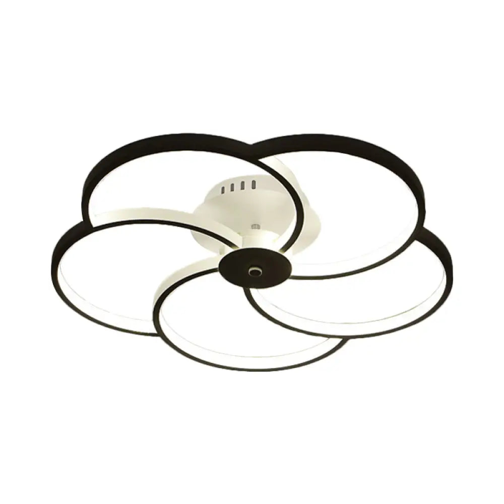 Modern Flushmount Floweret Led Ceiling Light Fixture 18/21.5/32 Metal Design In Warm/White - Bedroom