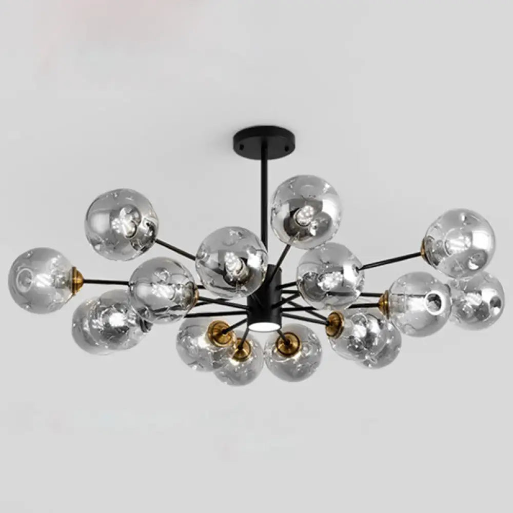 Modern Glass Bubble Chandelier Pendant Lights For Bedrooms 16 / Smoke Gray