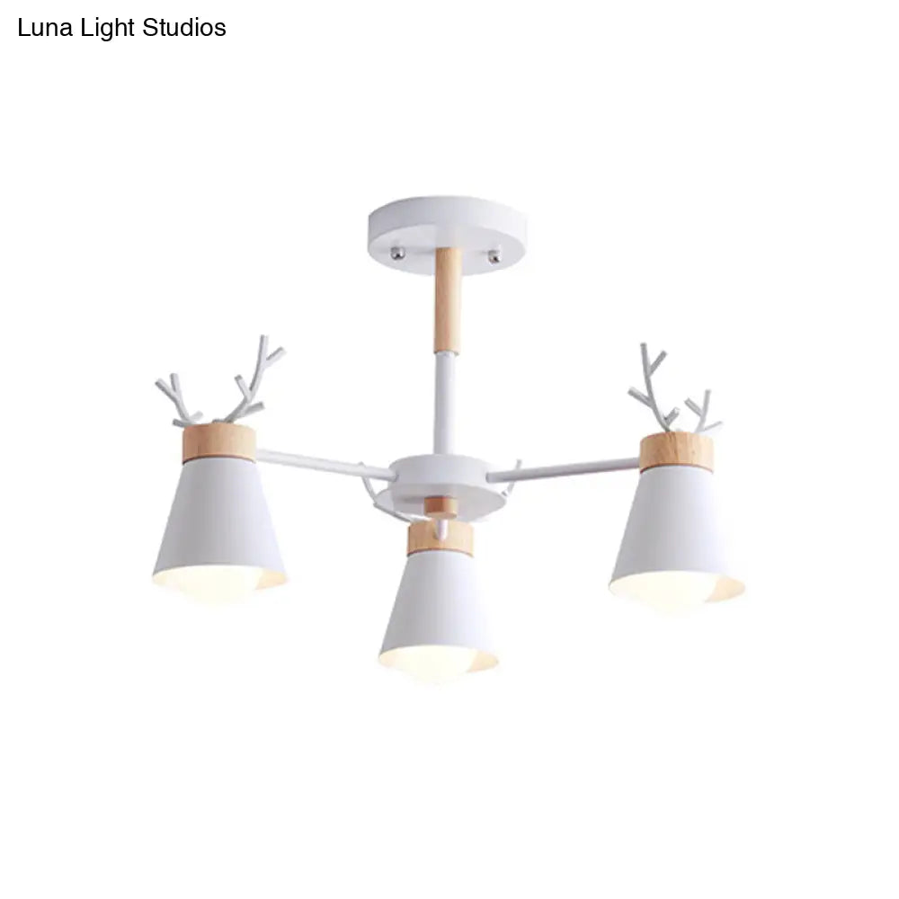 Modern Iron Deer Horn Kids Pendant Chandelier - Stylish Room Lighting Fixture
