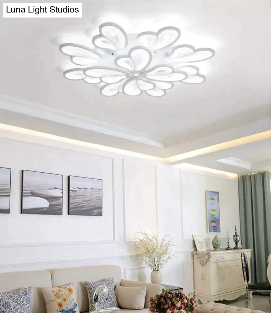 Modern Led Ceiling Light Butterfly Lamp Shape With Remote Control Acrylic Lights For Living Room