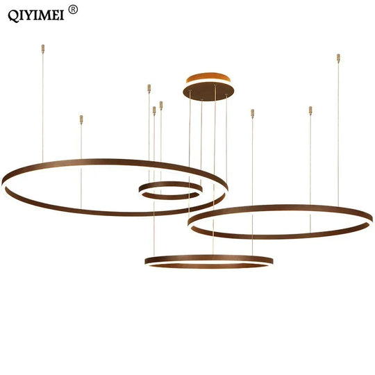 Modern Led Pendant Lights For Living Dining Room Dimmable Suspension Luminaire Suspendu Circular
