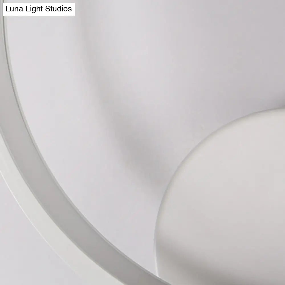 Modern Led Wall Sconce: Stylish Metal Circle Shade Lamp For Bedroom