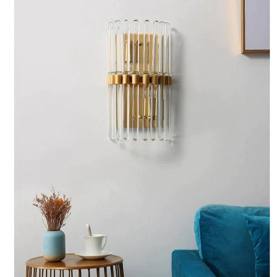 Lampe de chevet de chambre à coucher en cristal de luxe moderne à LED en cuivre