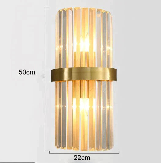 Modern Light Luxury Living Room Background Copper Wall Lamp Lamps