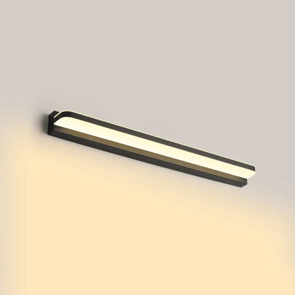 Modern Linear Vanity Wall Lamp Stylish Bathroom Lighting Solution With Multiple Sight Options Black