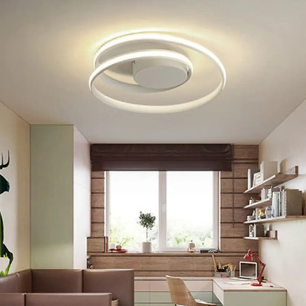 Modern Metal Led Circle Flush Mount Ceiling Light For Bedroom
Or
Sleek Bedroom - Design White / 18