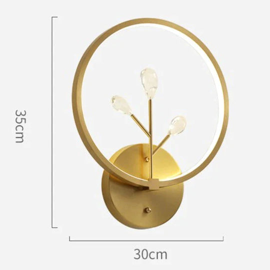 Modern Minimalist Bedroom Headlights With All-Copper Wall Lamps Copper