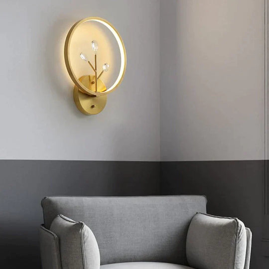 Modern Minimalist Bedroom Headlights With All-Copper Wall Lamps Copper