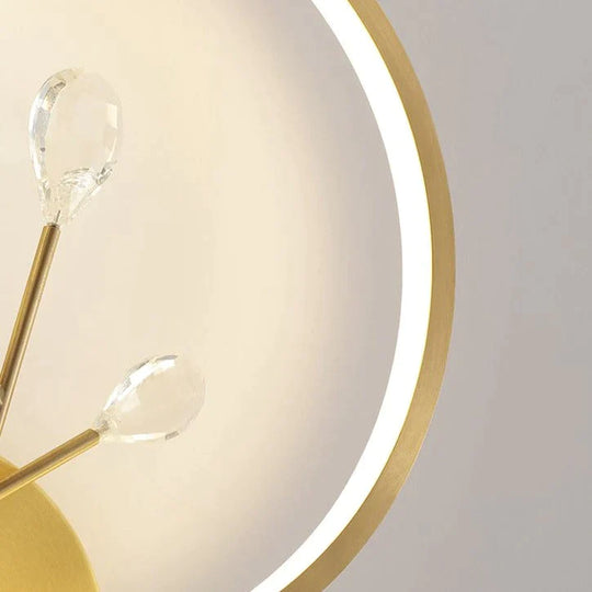 Modern Minimalist Bedroom Headlights With All-Copper Wall Lamps Copper