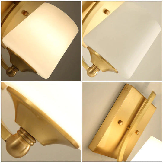 Moderne minimaliste créatif salon lampe chambre phare allée cuivre applique murale