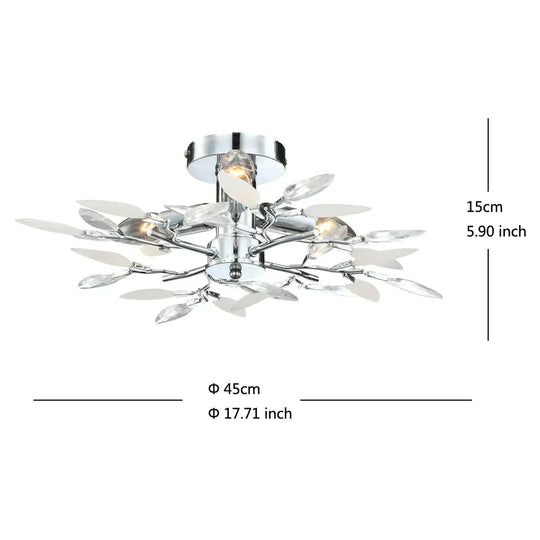 Modern Minimalist Led Living Room Dining Bedroom Creative Ceiling Lamp Clear Color / No Bulb