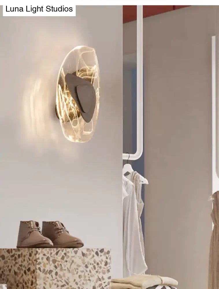 Modern Nordic Sconce: Luxury Glass Wall Mount Light Fixture For Bedroom