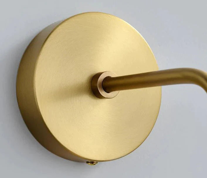 Applique murale en cuivre de chambre à coucher de salon nordique simple et moderne