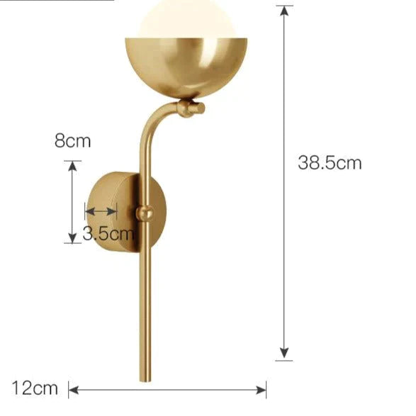 Modern Simple Room Corridor Living Copper Wall Lamp Lamps