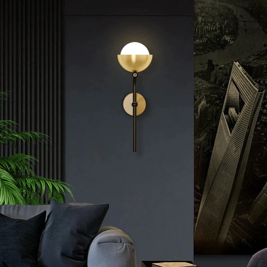 Applique murale en cuivre de salon de couloir de pièce simple moderne