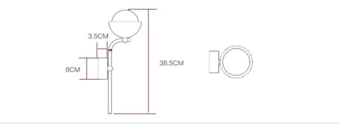 Applique murale en cuivre de salon de couloir de pièce simple moderne