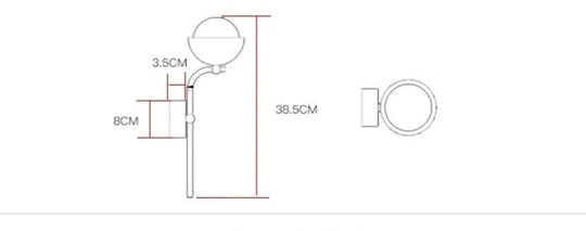 Applique murale en cuivre de salon de couloir de pièce simple moderne