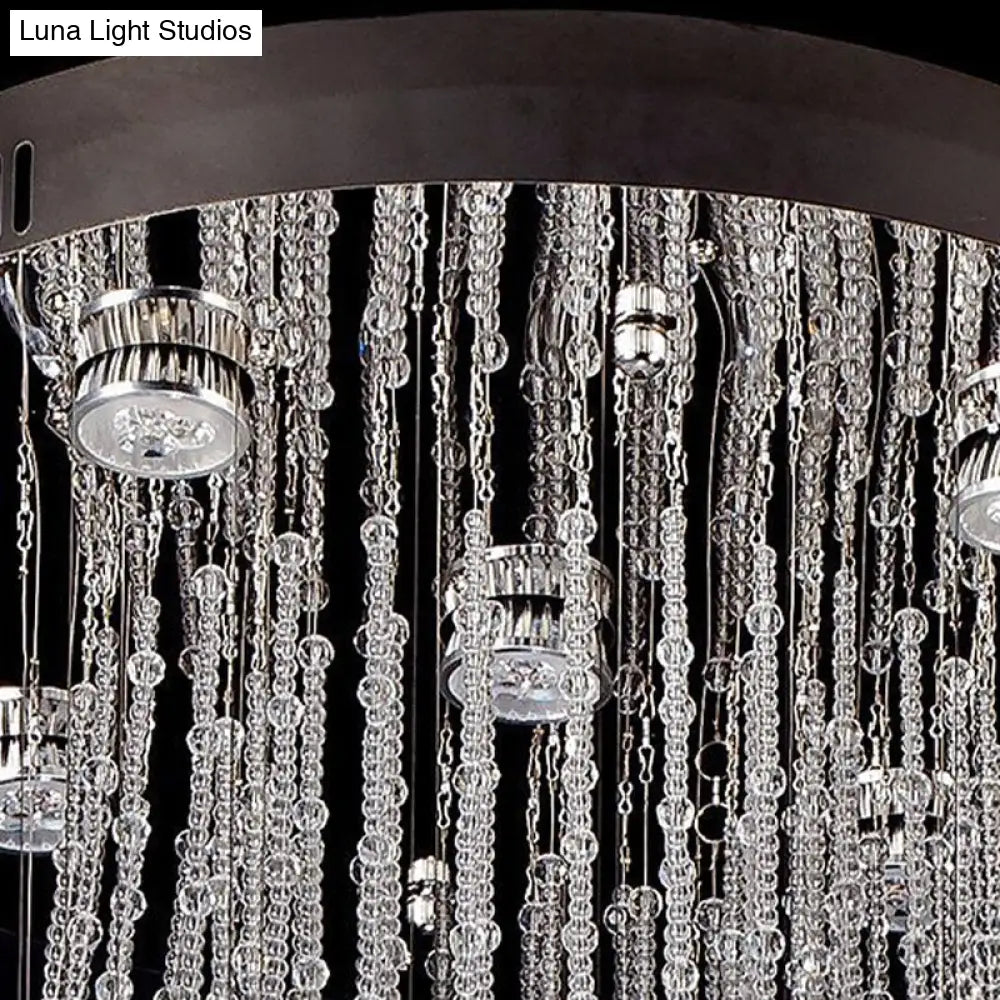 Modern Stainless - Steel Flush Mount Ceiling Light Fixture With 5 Bulbs