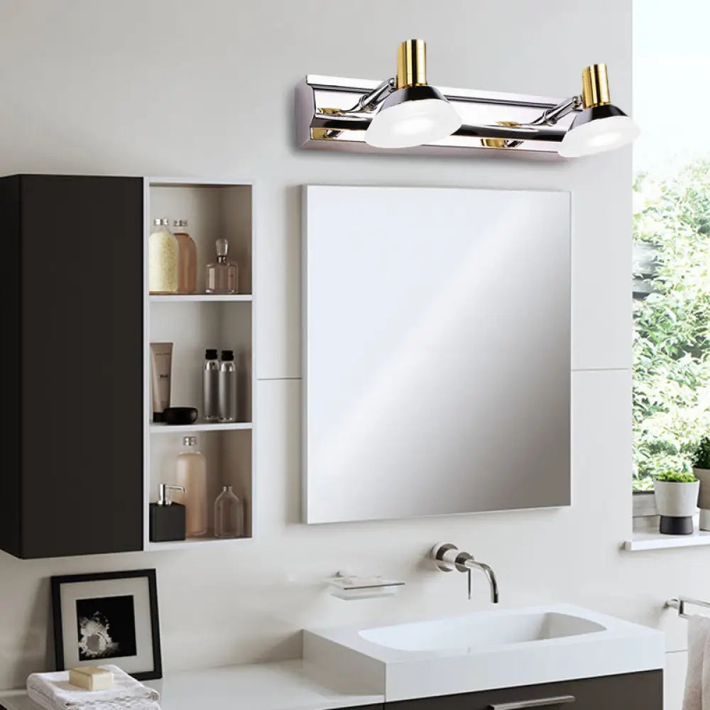 Modern Stainless Steel Wall Light With Acrylic Cone Shade - 2/3 Lights Warm/White Lighting 2 /